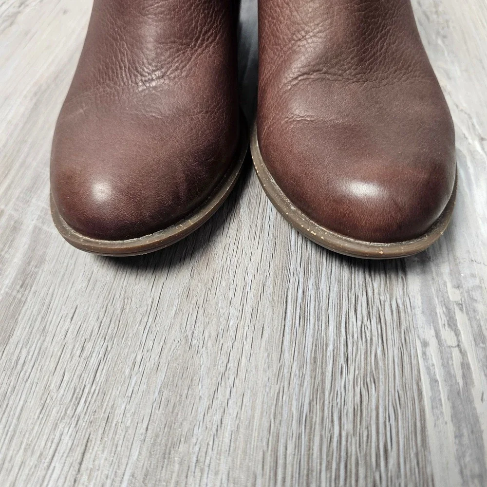 Naya Valerie 8.5M Ankle Bootie Brown Leather Studded Western Boho Edgy